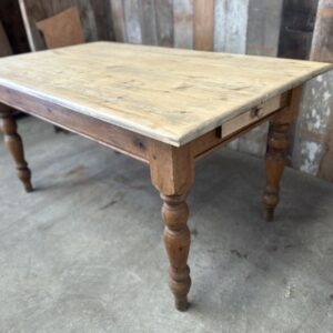 Antique Victorian Farmhouse Kitchen Dining Table