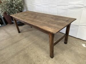 French Oak Refectory Farmhouse Dining Table, c 1810