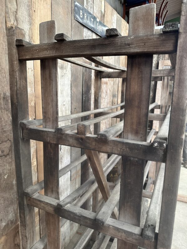 Antique French Large Pine Baker's Rack Shop Retail Display Industrial ...
