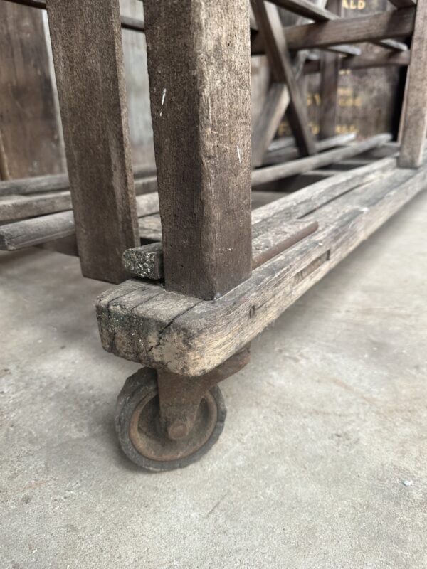 Antique French Large Pine Baker's Rack Shop Retail Display Industrial ...