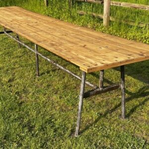 Pine & Steel Large Refectory Dining Table