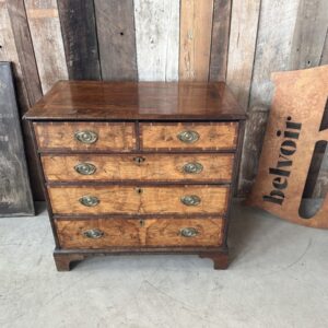 Antique 18th Century Georgian Walnut Two over Three Chest of Drawers