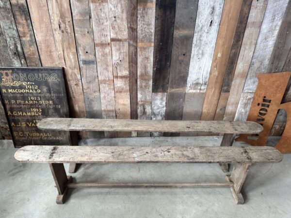 French Pair Pine Benches