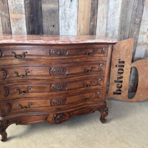Marble Topped Serpentine Commode