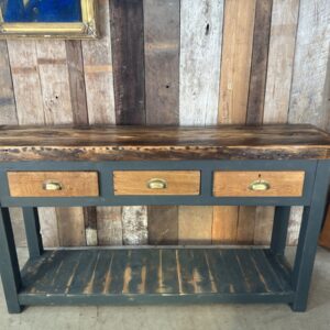 Pine and Oak Console Painted Hall Table