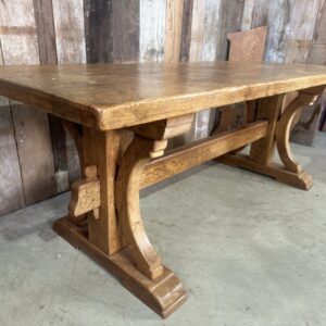 Vintage Arts and Crafts Oak Refectory Dining Table
