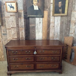 Georgian Oak & Mahogany Mule Lancashire Chest