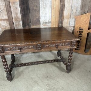 Gothic Oak Writing Barley Twist Table