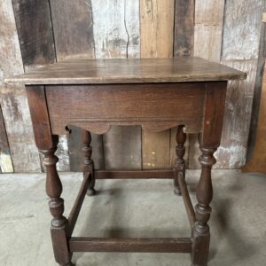 Georgian Oak Square Lamp Side Table