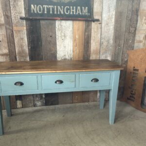Pine Painted Light Blue Console Hall Table