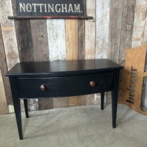 Painted Pine Bow Front Console Hall Table Black