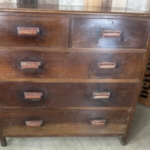 Art Deco Mahogany Two over Three Chest of Drawers