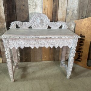 Victorian Carved Limed Oak Console Hall Table