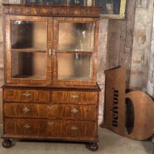 Queen Anne Period Walnut Bookcase