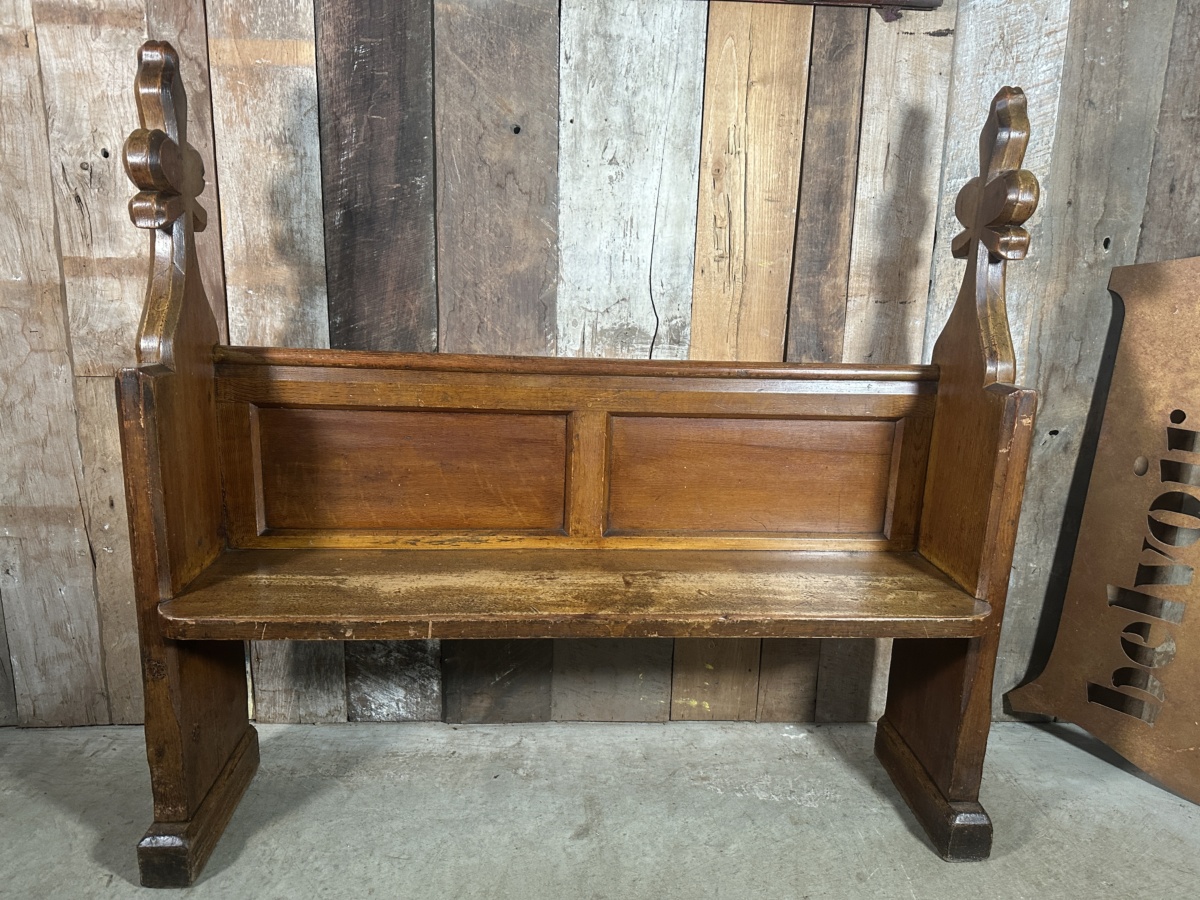 Antique Gothic Victorian Pine Pew Bench, c 1880 - Belvoir Antiques ...
